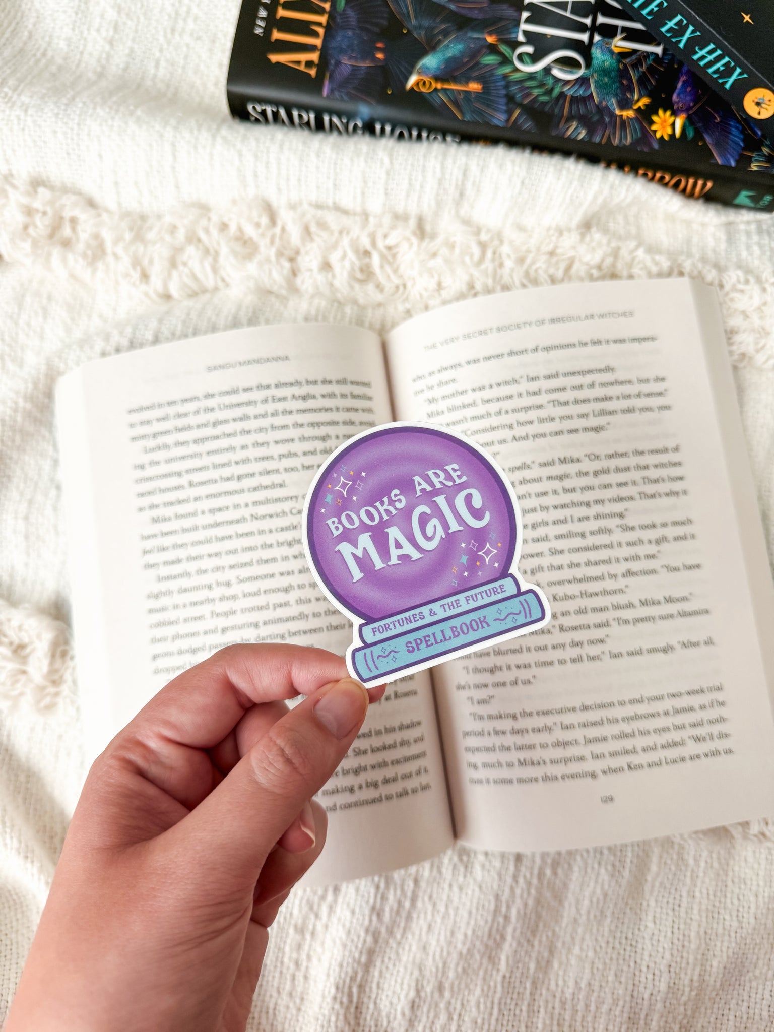 Books Are Magic Crystal Ball Sticker