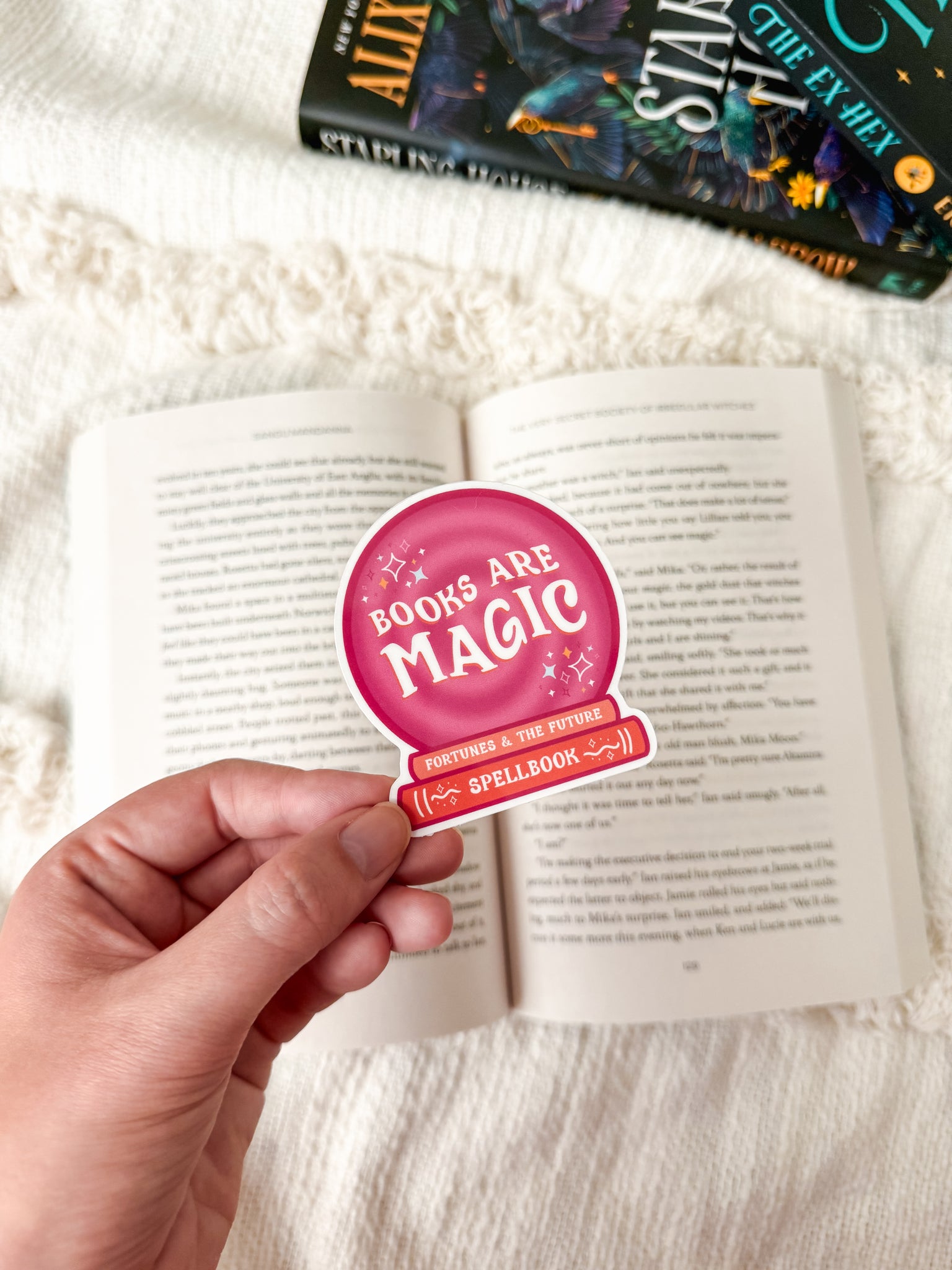 Books Are Magic Crystal Ball Sticker