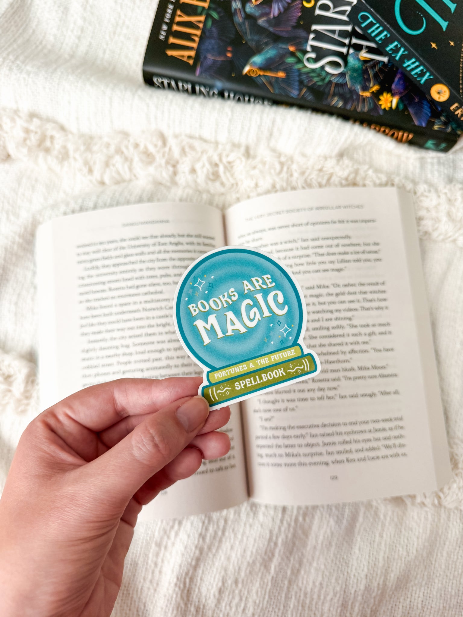 Books Are Magic Crystal Ball Sticker